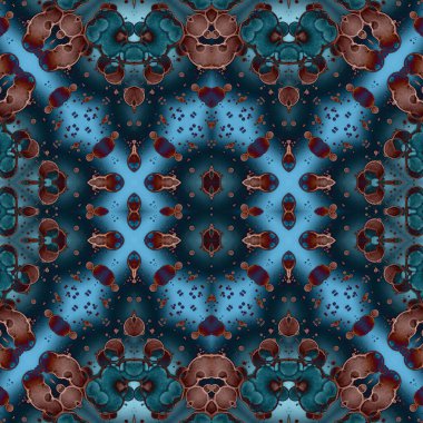 Kusursuz kare soyut desen. Sanat dokusu. Sanat mandala. Simetrik desen