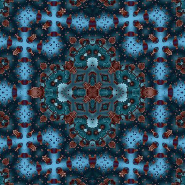 Kusursuz kare soyut desen. Sanat dokusu. Sanat mandala. Simetrik desen