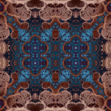 Kusursuz kare soyut desen. Sanat dokusu. Sanat mandala. Simetrik desen