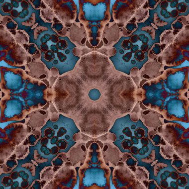 Kusursuz kare soyut desen. Sanat dokusu. Sanat mandala. Simetrik desen