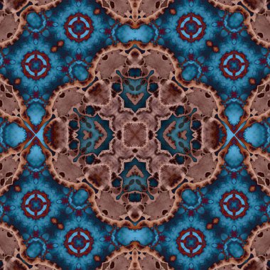 Kusursuz kare soyut desen. Sanat dokusu. Sanat mandala. Simetrik desen