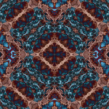 Kusursuz kare soyut desen. Sanat dokusu. Sanat mandala. Simetrik desen