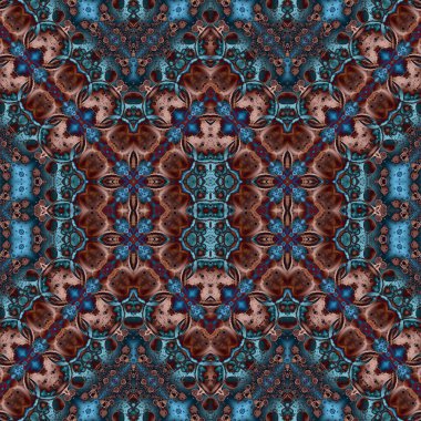 Kusursuz kare soyut desen. Sanat dokusu. Sanat mandala. Simetrik desen