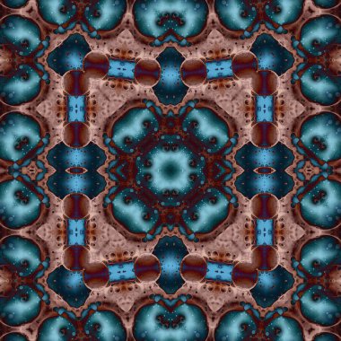 Kusursuz kare soyut desen. Sanat dokusu. Sanat mandala. Simetrik desen