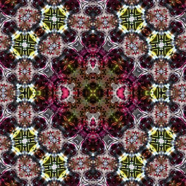 Kusursuz kare soyut desen. Sanat dokusu. Sanat mandala. Simetrik desen