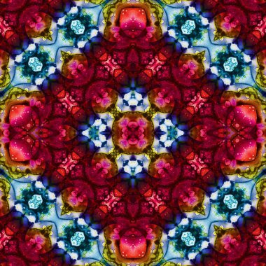 Kusursuz kare soyut desen. Sanat dokusu. Sanat mandala. Simetrik desen