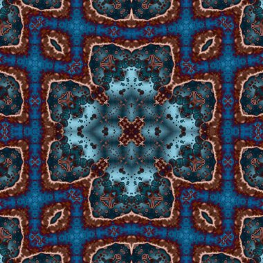 Kusursuz kare soyut desen. Sanat dokusu. Sanat mandala. Simetrik desen