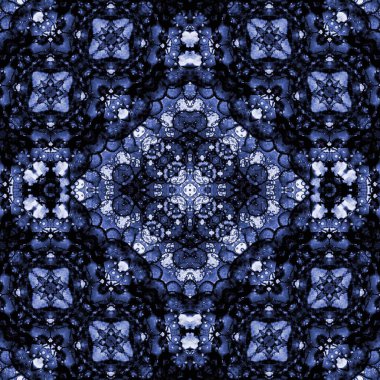 Kusursuz kare soyut desen. Sanat dokusu. Sanat mandala. Simetrik desen