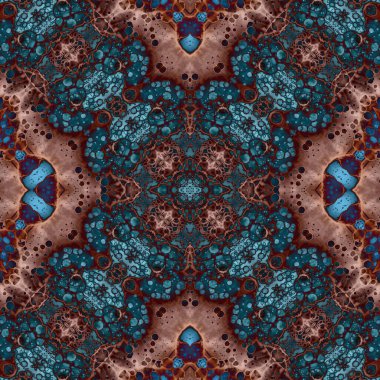 Kusursuz kare soyut desen. Sanat dokusu. Sanat mandala. Simetrik desen