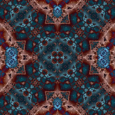 Kusursuz kare soyut desen. Sanat dokusu. Sanat mandala. Simetrik desen