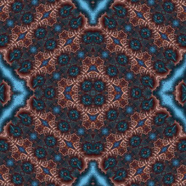 Kusursuz kare soyut desen. Sanat dokusu. Sanat mandala. Simetrik desen