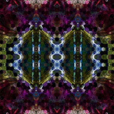 Kusursuz kare soyut desen. Sanat dokusu. Sanat mandala. Simetrik desen