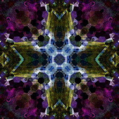 Kusursuz kare soyut desen. Sanat dokusu. Sanat mandala. Simetrik desen