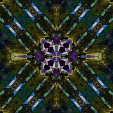 Kusursuz kare soyut desen. Sanat dokusu. Sanat mandala. Simetrik desen