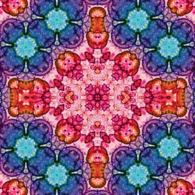 Kusursuz kare soyut desen. Sanat dokusu. Sanat mandala. Simetrik desen