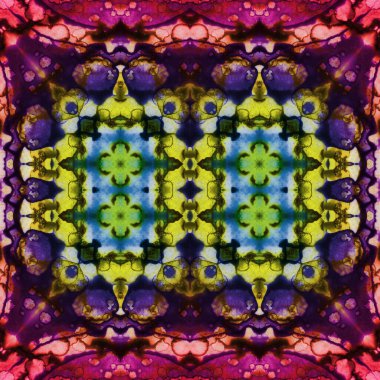 Kusursuz kare soyut desen. Sanat dokusu. Sanat mandala. Simetrik desen