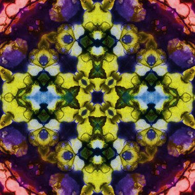 Kusursuz kare soyut desen. Sanat dokusu. Sanat mandala. Simetrik desen