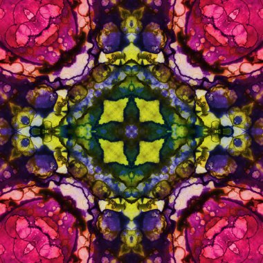 Kusursuz kare soyut desen. Sanat dokusu. Sanat mandala. Simetrik desen