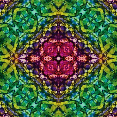 Kusursuz kare soyut desen. Sanat dokusu. Sanat mandala. Simetrik desen