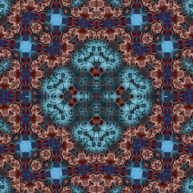 Kusursuz kare soyut desen. Sanat dokusu. Sanat mandala. Simetrik desen