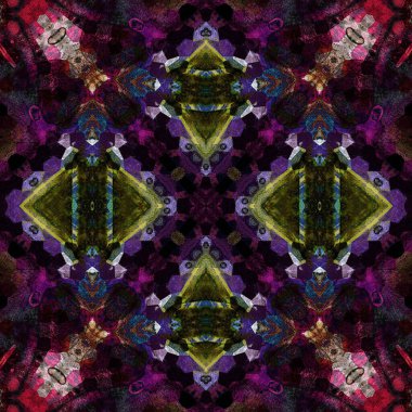 Kusursuz kare soyut desen. Sanat dokusu. Sanat mandala. Simetrik desen