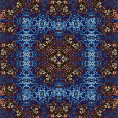 Kusursuz kare soyut desen. Sanat dokusu. Sanat mandala. Simetrik desen