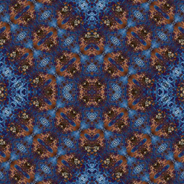 Kusursuz kare soyut desen. Sanat dokusu. Sanat mandala. Simetrik desen