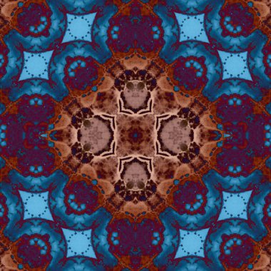 Kusursuz kare soyut desen. Sanat dokusu. Sanat mandala. Simetrik desen