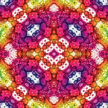 Kusursuz kare soyut desen. Sanat dokusu. Sanat mandala. Simetrik desen