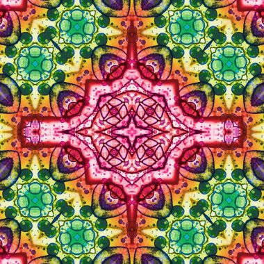 Kusursuz kare soyut desen. Sanat dokusu. Sanat mandala. Simetrik desen