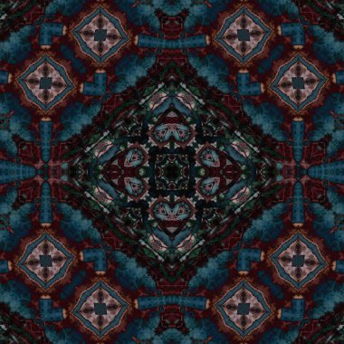 Kusursuz kare soyut desen. Sanat dokusu. Sanat mandala. Simetrik desen