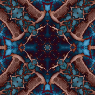 Kusursuz kare soyut desen. Sanat dokusu. Sanat mandala. Simetrik desen