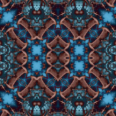 Kusursuz kare soyut desen. Sanat dokusu. Sanat mandala. Simetrik desen