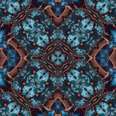 Kusursuz kare soyut desen. Sanat dokusu. Sanat mandala. Simetrik desen