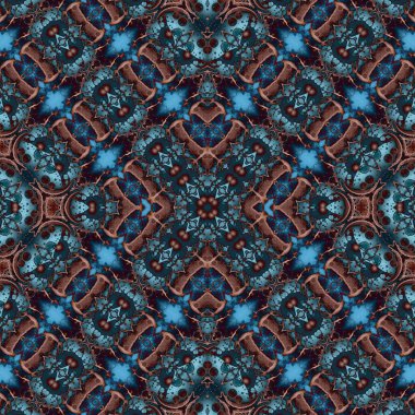 Kusursuz kare soyut desen. Sanat dokusu. Sanat mandala. Simetrik desen