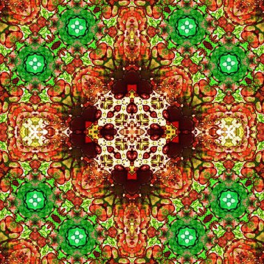 Kusursuz kare soyut desen. Sanat dokusu. Sanat mandala. Simetrik desen