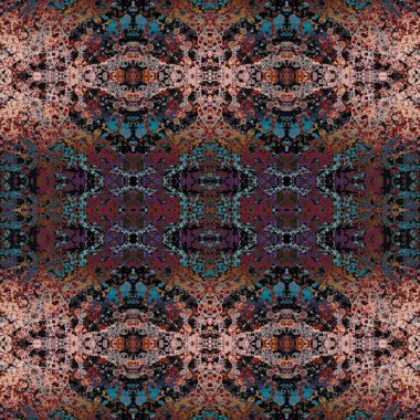 Kusursuz kare soyut desen. Sanat dokusu. Sanat mandala. Simetrik desen