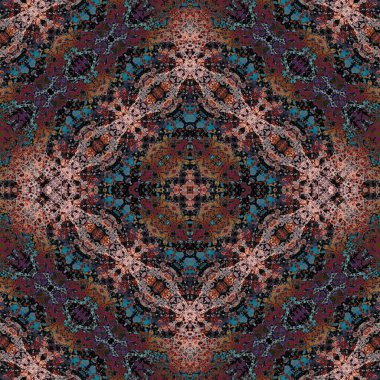 Kusursuz kare soyut desen. Sanat dokusu. Sanat mandala. Simetrik desen