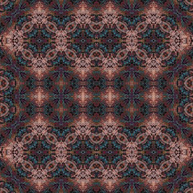 Kusursuz kare soyut desen. Sanat dokusu. Sanat mandala. Simetrik desen