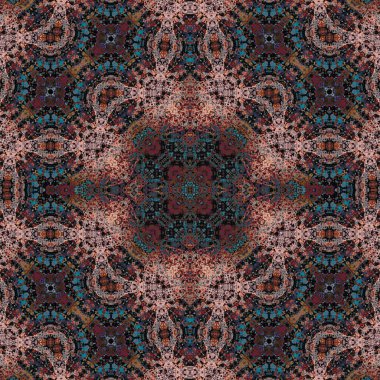 Kusursuz kare soyut desen. Sanat dokusu. Sanat mandala. Simetrik desen