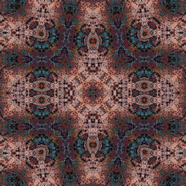 Kusursuz kare soyut desen. Sanat dokusu. Sanat mandala. Simetrik desen