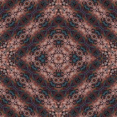 Kusursuz kare soyut desen. Sanat dokusu. Sanat mandala. Simetrik desen