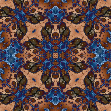 Kusursuz kare soyut desen. Sanat dokusu. Sanat mandala. Simetrik desen