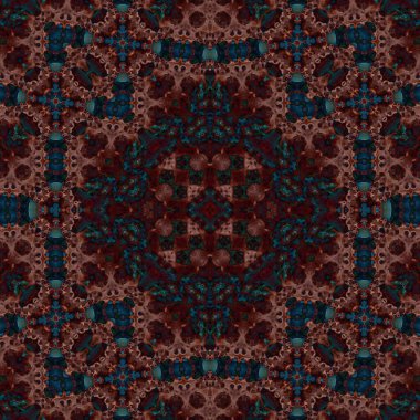 Kusursuz kare soyut desen. Sanat dokusu. Sanat mandala. Simetrik desen