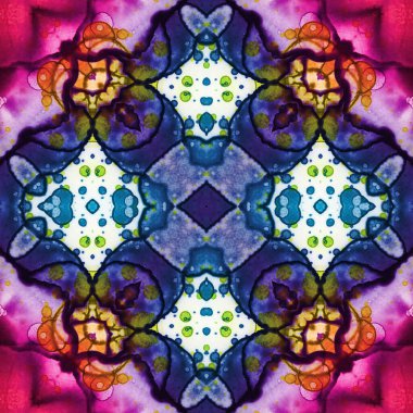 Kusursuz kare soyut desen. Sanat dokusu. Sanat mandala. Simetrik desen