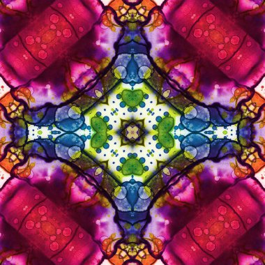 Kusursuz kare soyut desen. Sanat dokusu. Sanat mandala. Simetrik desen