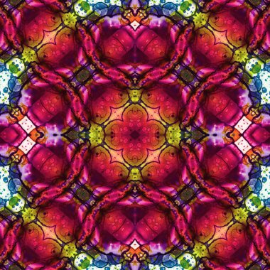 Kusursuz kare soyut desen. Sanat dokusu. Sanat mandala. Simetrik desen