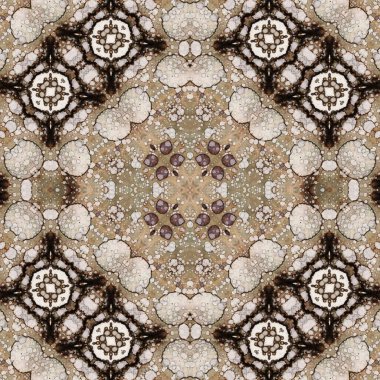 Kusursuz kare soyut desen. Sanat dokusu. Sanat mandala. Simetrik desen