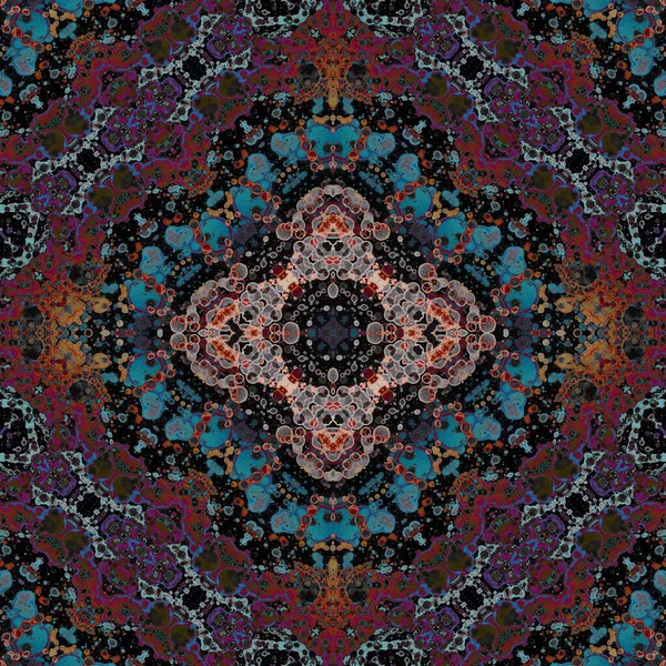 Kusursuz kare soyut desen. Sanat dokusu. Sanat mandala. Simetrik desen