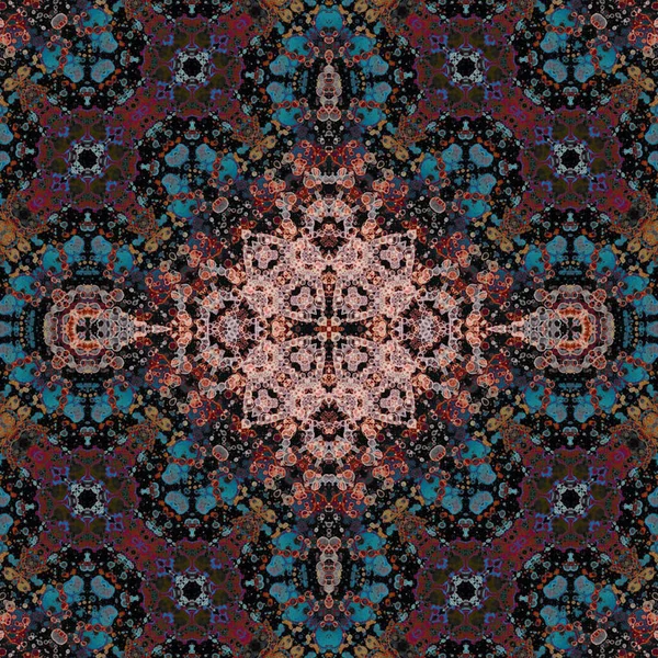 Kusursuz kare soyut desen. Sanat dokusu. Sanat mandala. Simetrik desen